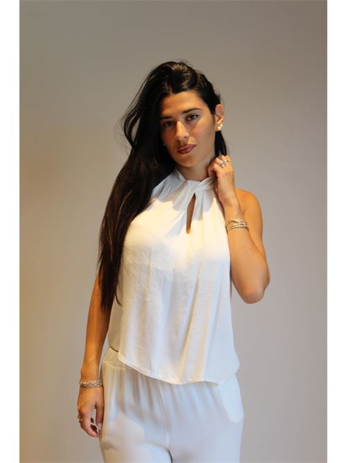 Top in viscosa con scollo americana DIECI MINUTI | 553843